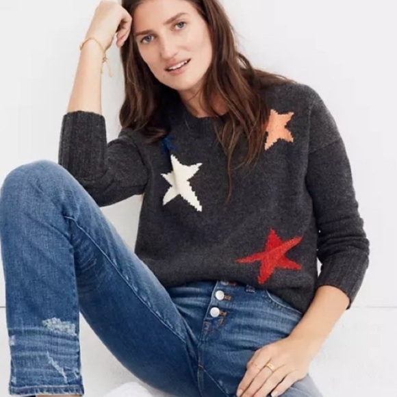 Madewell Sweaters - Madewell Starry Night Pullover Sweater 100% Merino Wool Sz XXS